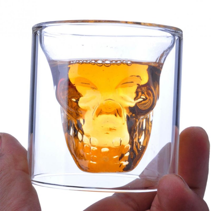 Cool Ghost Rider 3D Skeleton Double Deck Whiskey Glasses Bar Party Pub Skull Liquor Spirits Vodka Shot Glass Wine Whisky Tumbler