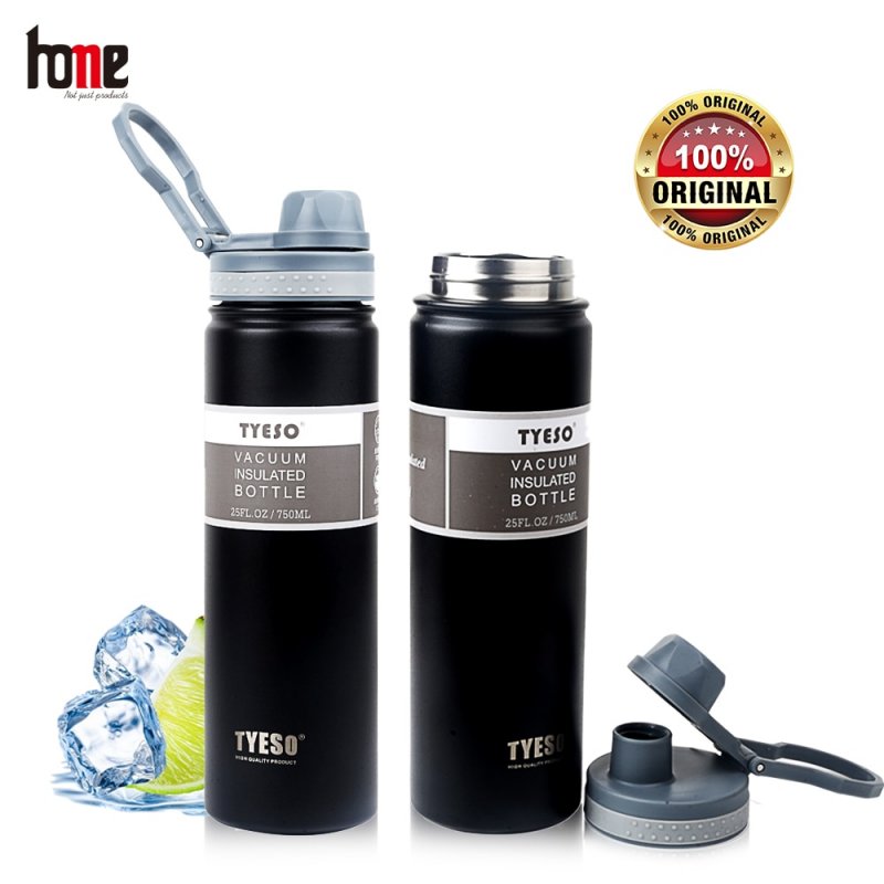 Tyeso Cup Thermal Water Bottle Thermos with Spout Lid Stainless Steel Insulated Vacuum Flask Tumbler Coffee Mug Hot Cold Drinks