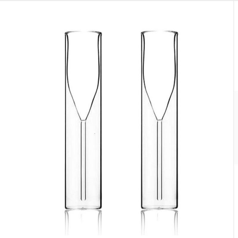 Nordic Light Luxury Wedding Champagne Flutes Restaurant Rum Double Wall Tulip Goblet Sherry Sparkling Tumbler Red Wine Glass Cup