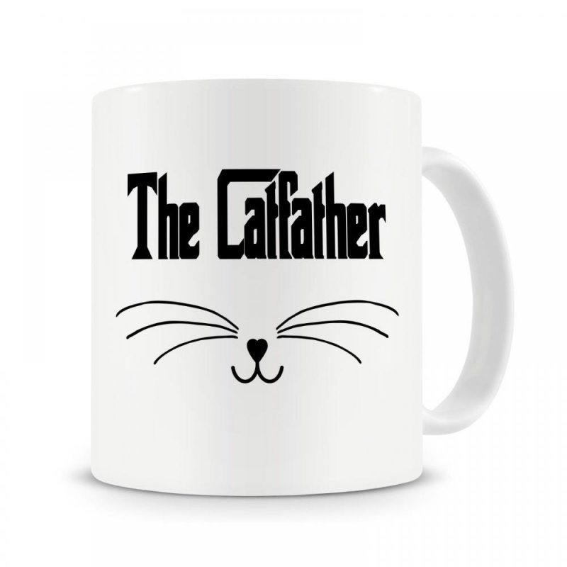 The Catfather Mug,Cat Lover Mug,Cat Owner,Gift for Cat Lover,Funny Coffee Mug Cup with Stirring Spoon